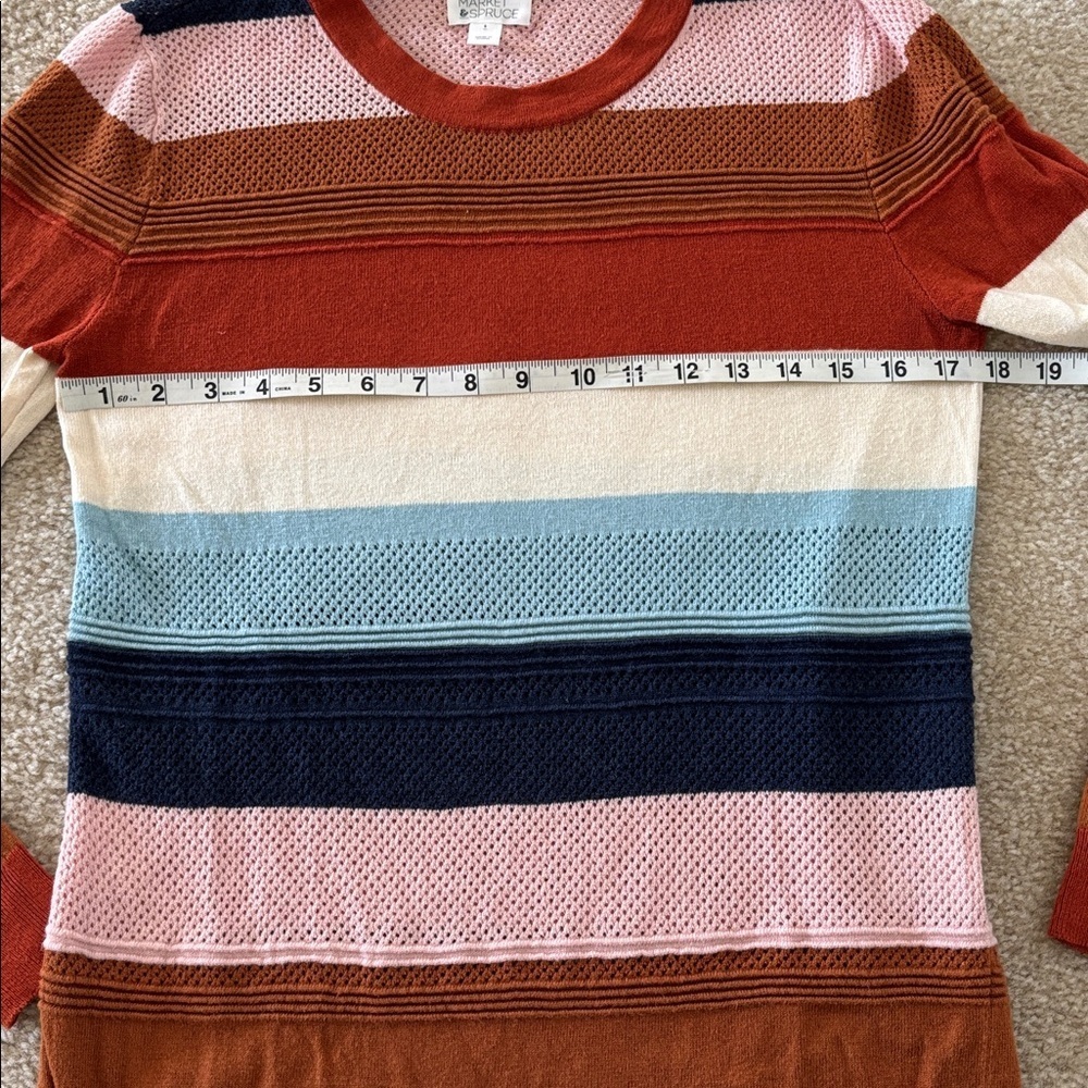 Market & Spruce Colorful Striped Crewneck Sweater - Picture 8 of 10